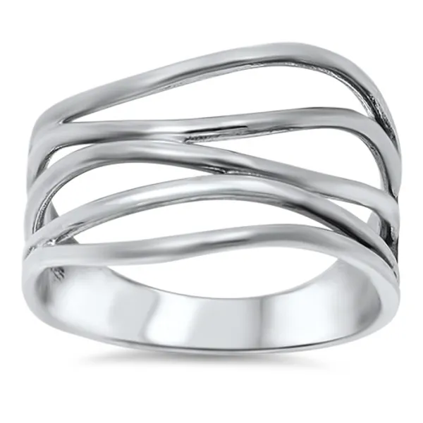 Abstract Wave Ring