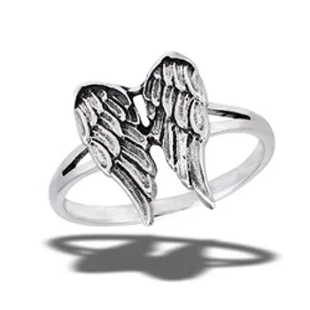 Angel Feathered Wings Ring